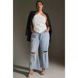 Anthropologie Eri + Ali Swingy Halter Top size 1x NWT